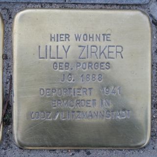 Stolperstein dedicated to Lilly Zirker