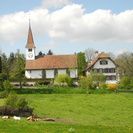 Reformierte Kirche mit Pfarrhaus und Ofenhaus