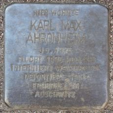 Stolperstein dedicated to Karl Max Ahronheim