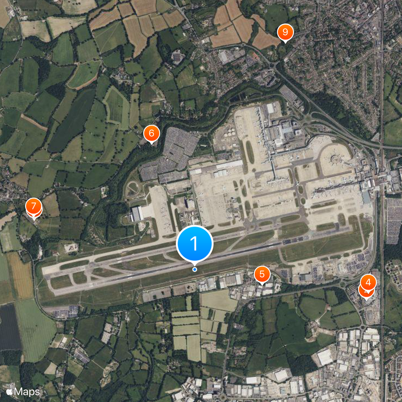 London Gatwick Airport Map