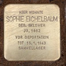 Stolperstein dedicated to Sophie Eichelbaum