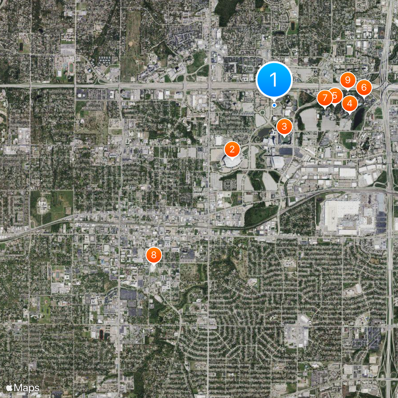 Arlington Stadium Map