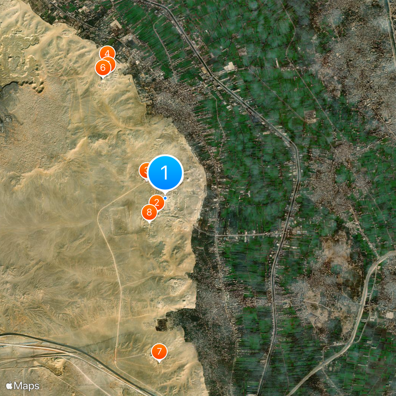 Piramide van Djoser Kaart