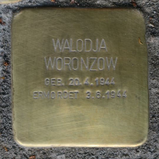 Stolperstein dedicated to Walodja Woronzow
