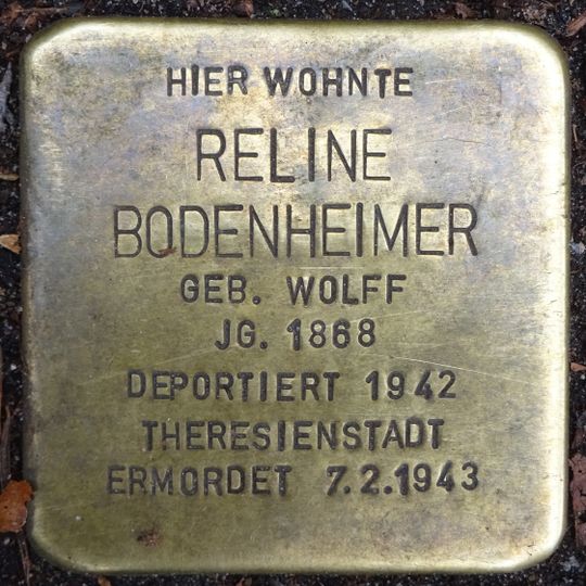 Stolperstein en memoria de Reline Bodenheimer