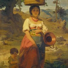 An Italian Woman with Children by a Stream