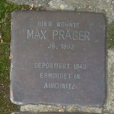 Stolperstein dedicated to Max Präger