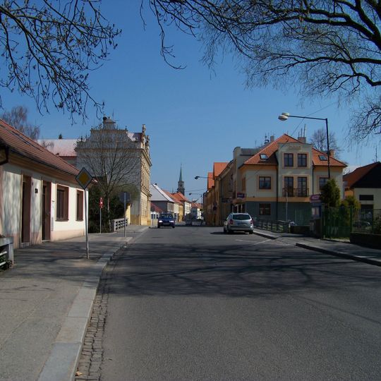 Bridge of Tyršova street over the inner moat in Nymburk